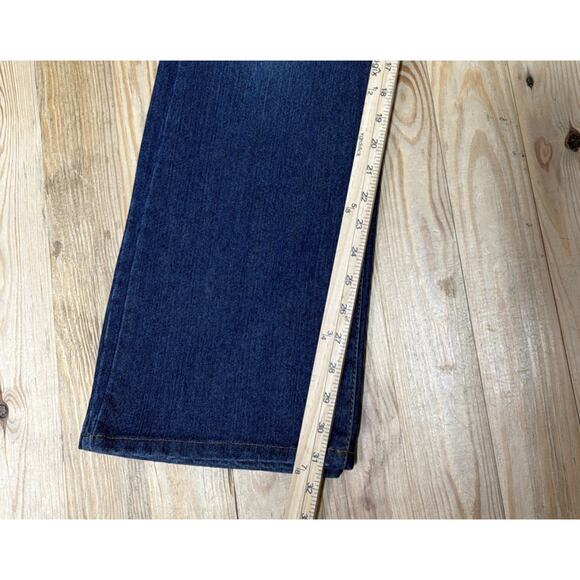 Metro Blues Women's 12 Blue Modern Bootcut Dark Wash Stretch Denim Jeans 33x31 - Picture 6 of 8